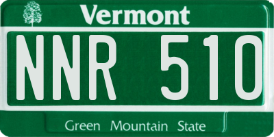VT license plate NNR510