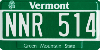 VT license plate NNR514