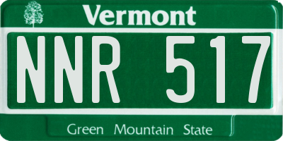VT license plate NNR517