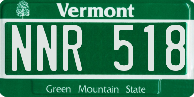 VT license plate NNR518