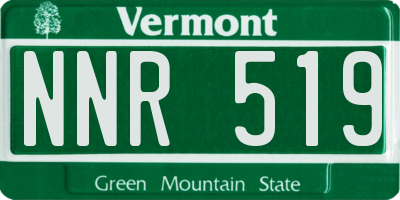 VT license plate NNR519