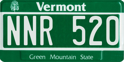 VT license plate NNR520