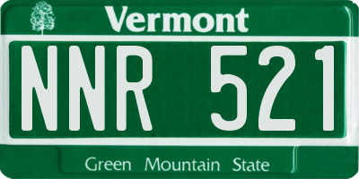 VT license plate NNR521