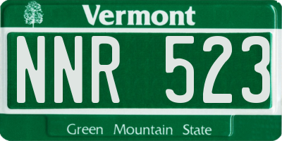VT license plate NNR523