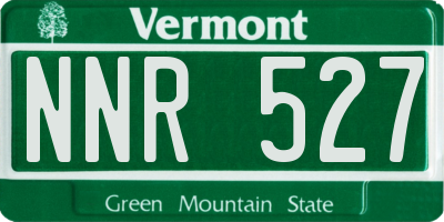VT license plate NNR527