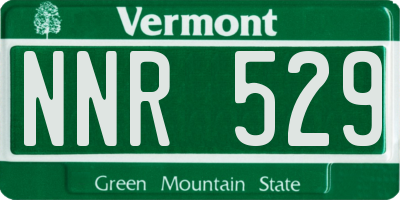 VT license plate NNR529