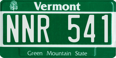 VT license plate NNR541