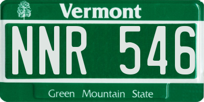 VT license plate NNR546