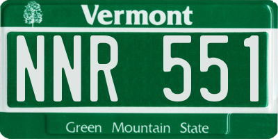 VT license plate NNR551
