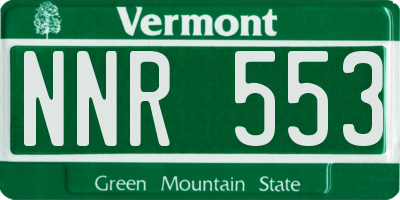 VT license plate NNR553