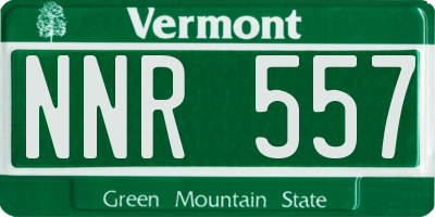VT license plate NNR557