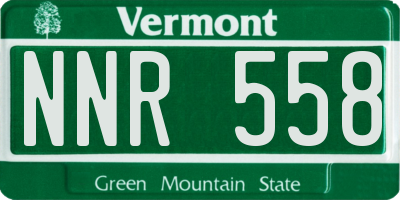 VT license plate NNR558