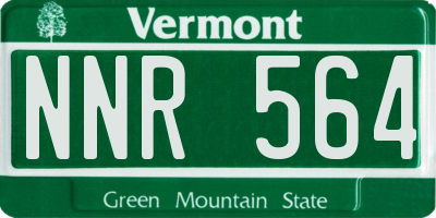 VT license plate NNR564