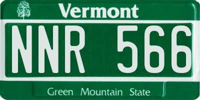 VT license plate NNR566