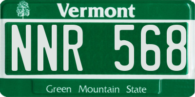 VT license plate NNR568