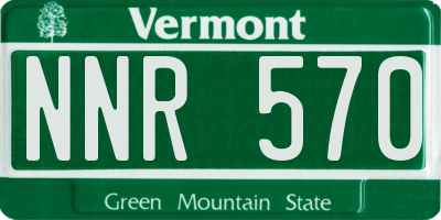 VT license plate NNR570