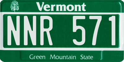 VT license plate NNR571