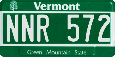 VT license plate NNR572