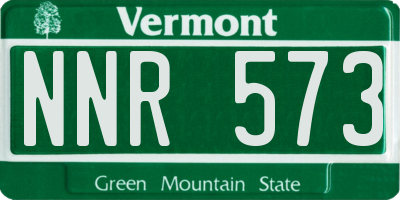 VT license plate NNR573