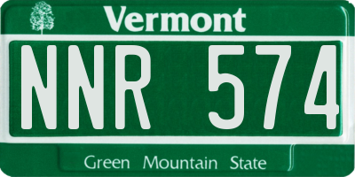 VT license plate NNR574