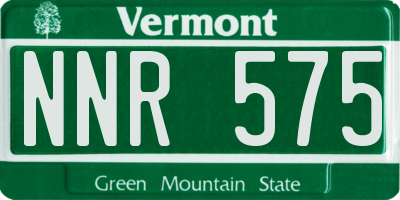 VT license plate NNR575