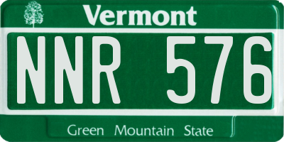 VT license plate NNR576