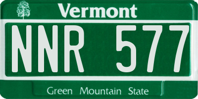 VT license plate NNR577