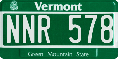 VT license plate NNR578