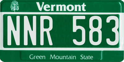 VT license plate NNR583