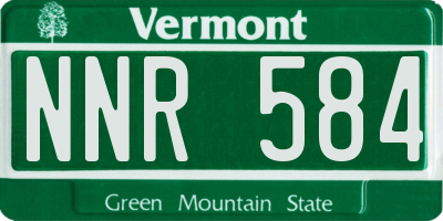 VT license plate NNR584