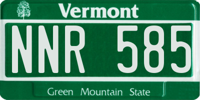 VT license plate NNR585