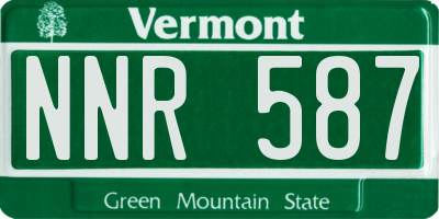 VT license plate NNR587