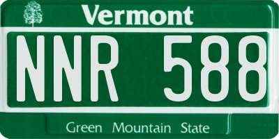 VT license plate NNR588