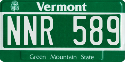 VT license plate NNR589