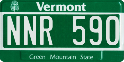 VT license plate NNR590