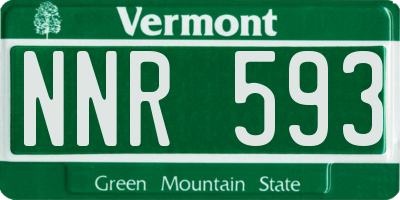VT license plate NNR593