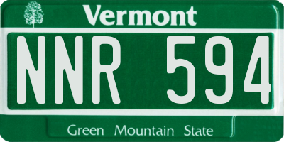 VT license plate NNR594
