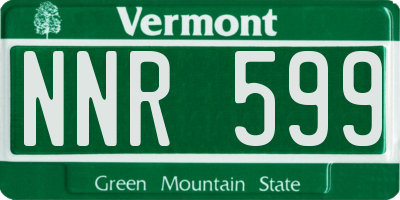 VT license plate NNR599