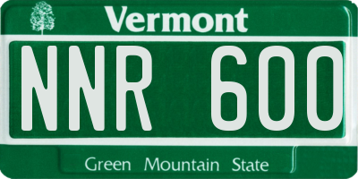 VT license plate NNR600