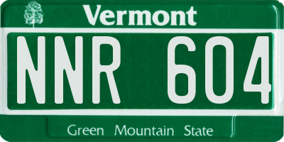 VT license plate NNR604
