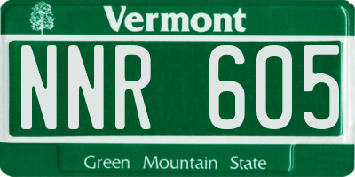 VT license plate NNR605