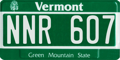 VT license plate NNR607