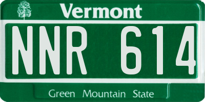 VT license plate NNR614