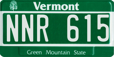 VT license plate NNR615