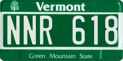VT license plate NNR618