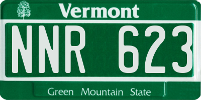 VT license plate NNR623