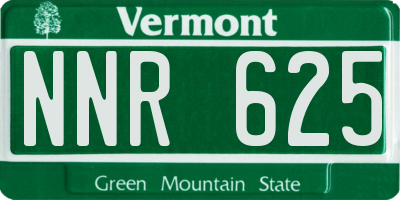 VT license plate NNR625
