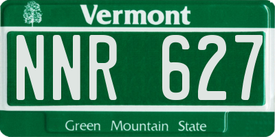 VT license plate NNR627