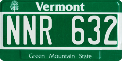 VT license plate NNR632