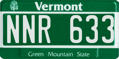 VT license plate NNR633